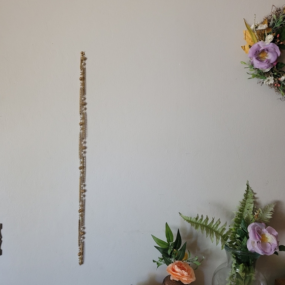 VTG Long Gold Toned and Faux Pearl Necklace - Picture 7 of 7